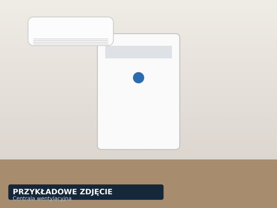 Centrala wentylacyjna z odzyskiem ciepła zamontowana w pomieszczeniu technicznym